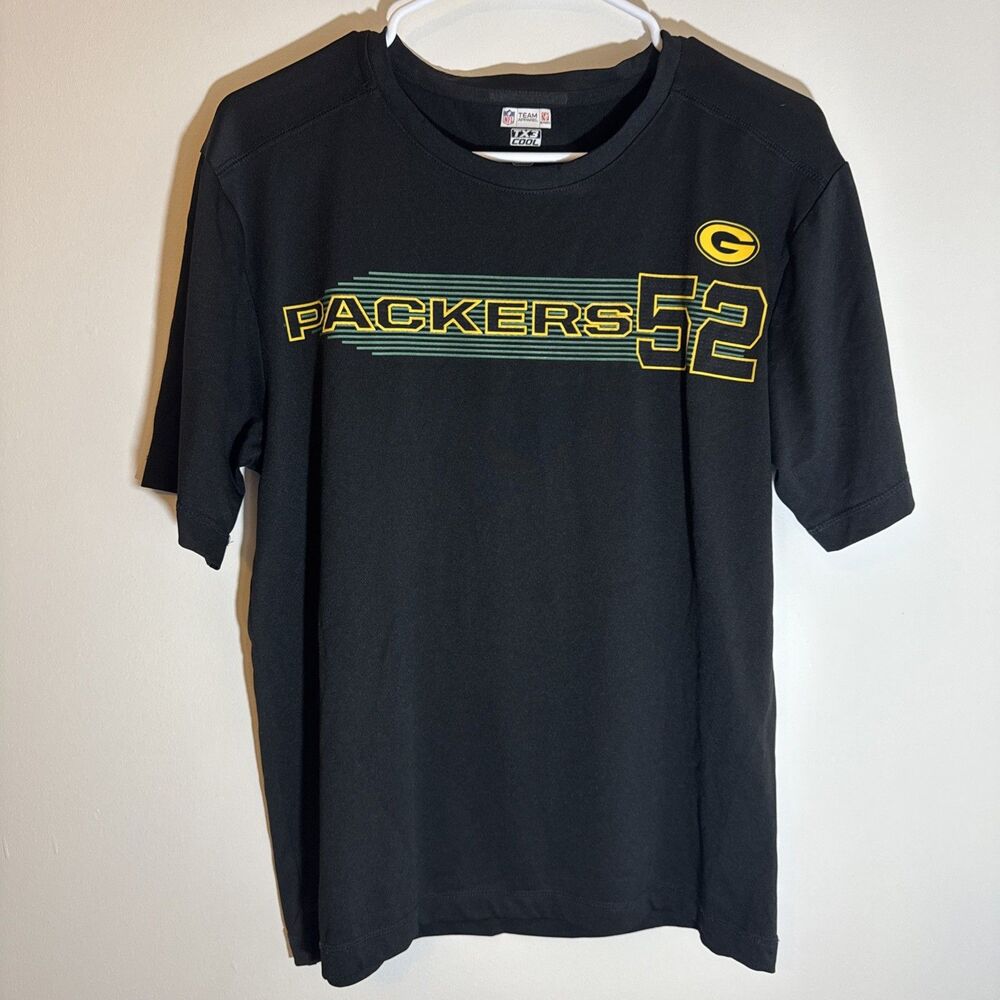 NFL Team Apparel TX3 Cool Green Bay Packers Clay Matthews #52 Black Shirt Medium